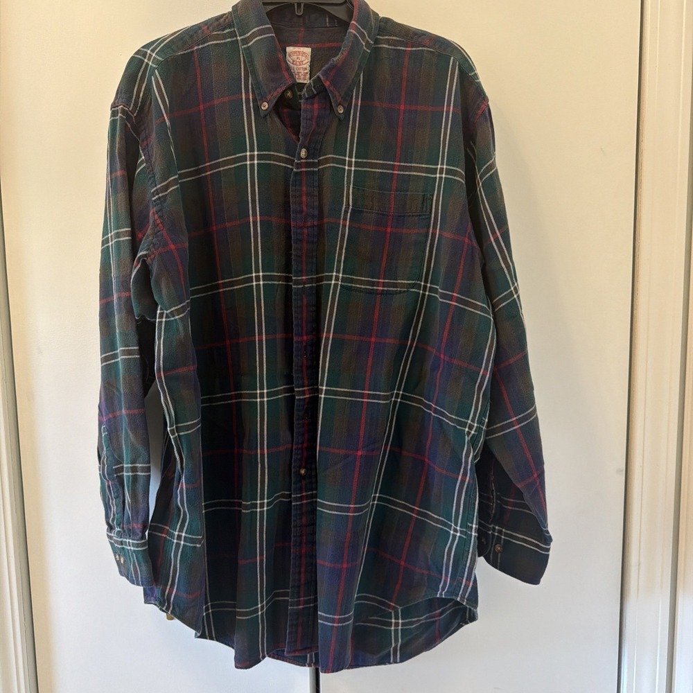 Brooks Brothers Men's Long Sleeve Flannel Shirt XL 00030